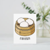 Dim sum漫画イラストレーション ポストカード (スタンド正面)