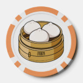 Dim sum漫画イラストレーション ポーカーチップ (裏面)