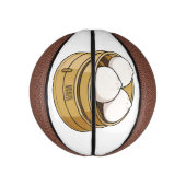 Dim sum漫画イラストレーション ミニバスケットボール (縦)