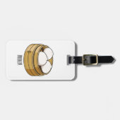 Dim sum漫画イラストレーション ラゲッジタグ (正面横)