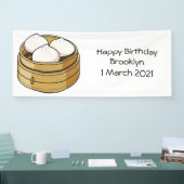 Dim sum漫画イラストレーション 横断幕 (トレードショー)