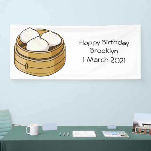 Dim sum漫画イラストレーション 横断幕 (トレードショー)