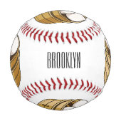 Dim sum漫画イラストレーション 野球ボール (正面)