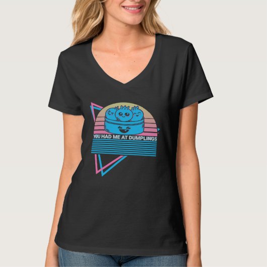 Dim Sum Bao レトロな点心が好きなの Tシャツ (正面)
