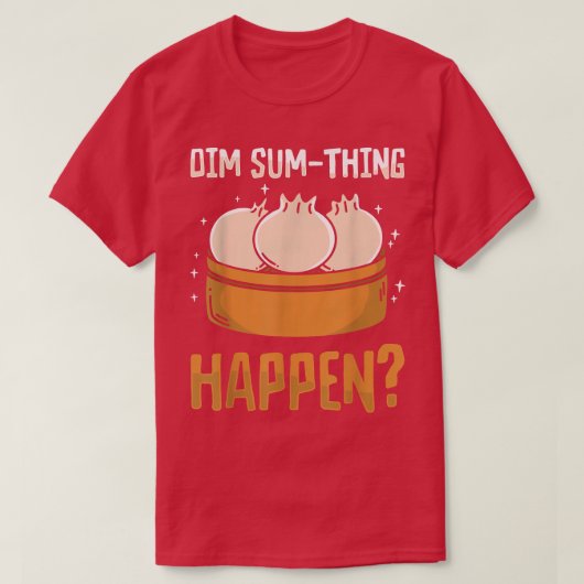 dim sumsアジア料理グルメフードプンアシ中国のー tシャツ (デザイン正面)