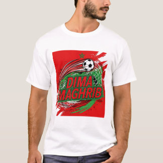 DIMA MAGHRIB .Moroccan Flag Street Football Design Tシャツ