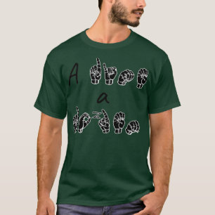 DIMEアダースASL手話デザイン Tシャツ