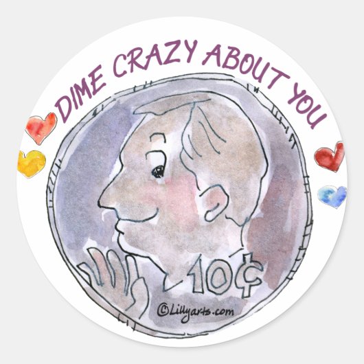 Dime 熱狂する About You Round Sticker ラウンドシール (正面)