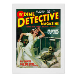 Dime Detective Magazine （1948年12月） ポスター
