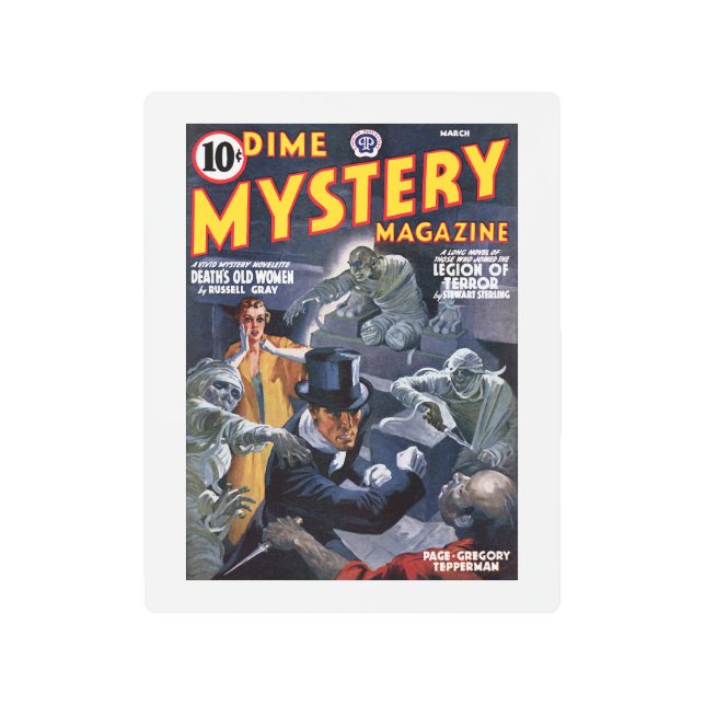 Dime Mystery Magazine （1941年3月） メタルプリント (正面)