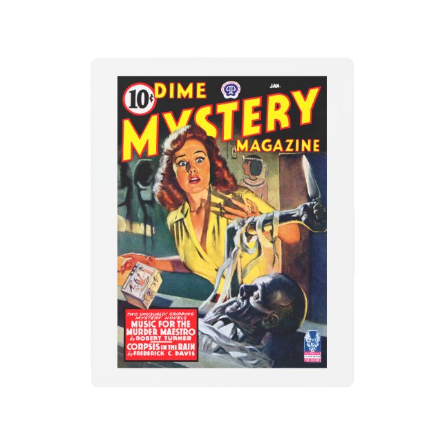 Dime Mystery Magazine （1943年1月） メタルプリント (正面)