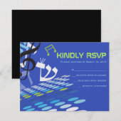 DIMENSIONバーバルミツワーRSVP返信カード 出欠カード (正面/裏面)