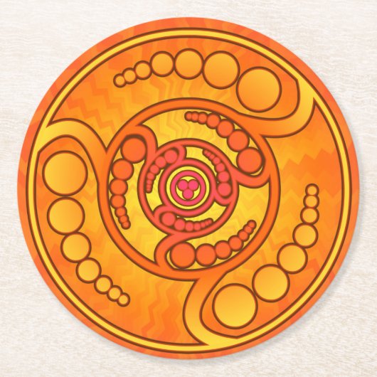 DIMENSION EYE紙コースター ラウンドペーパーコースター (正面)