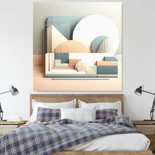 Dimensional Arc Structure キャンバスプリント (インサイチュ (寝室))