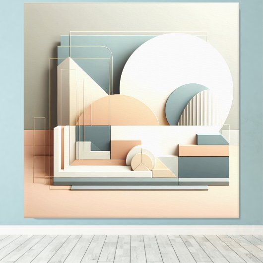 Dimensional Arc Structure キャンバスプリント (インサイチュ (ウッドフロア))