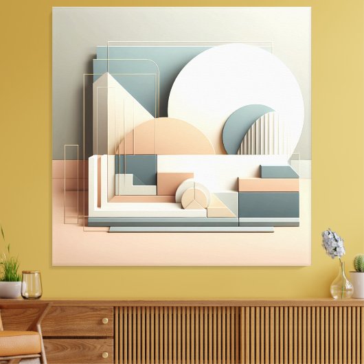 Dimensional Arc Structure キャンバスプリント (インサイチュ (リビング))
