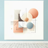 Dimensional Circle Flow キャンバスプリント (インサイチュ (ウッドフロア))