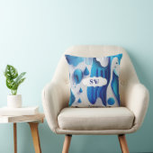 Dimensional Fluidity Abstract Accent Pillow クッション (椅子)