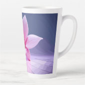 Dimensional Gladioli：ピンクと紫の最高傑作 カフェラテマグ (右)