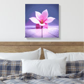 Dimensional Gladioli：ピンクと紫の最高傑作 キャンバスプリント (インサイチュ (寝室))