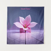 Dimensional Gladioli：ピンクと紫の最高傑作 タペストリー (正面)