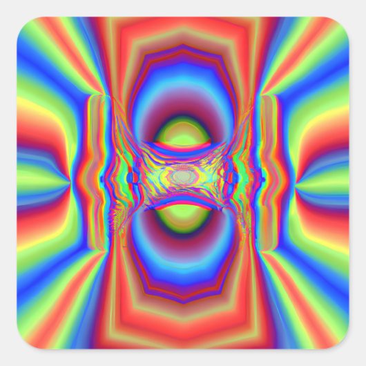 Dimensional Intersectionデジタルアート スクエアシール (正面)