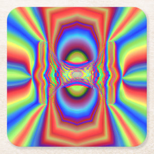 Dimensional Intersectionデジタルアート スクエアペーパーコースター