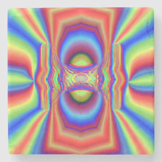 Dimensional Intersectionデジタルアート ストーンコースター (正面)