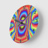 Dimensional Intersectionデジタルアート ラウンド壁時計 (傾斜)