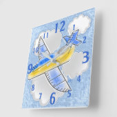 Dimensional Jetplane スクエア壁時計 (傾斜)