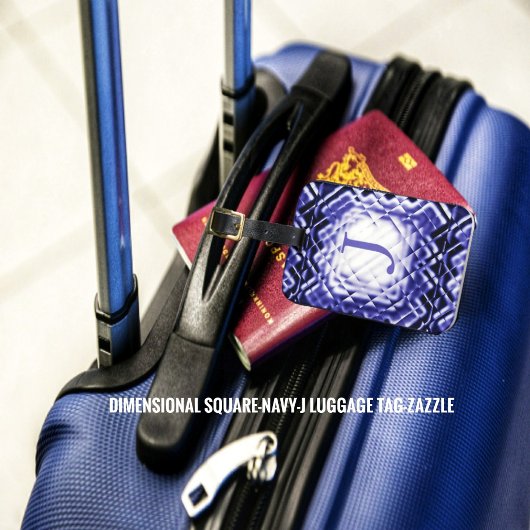 Dimensional Square-Navy-J ラゲッジタグ