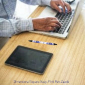 Dimensional Square-Navy-P 黒ボールペン