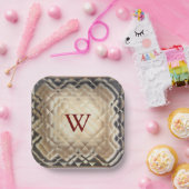 Dimensional Square-W紙プレート ペーパープレート (パーティー)