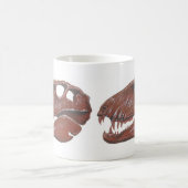 Dimetrodonのスカルの二重像のマグ コーヒーマグカップ (中央)