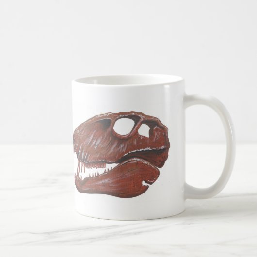 Dimetrodonのスカルの二重像のマグ コーヒーマグカップ (右)