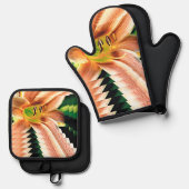 Diminishing Daylily 鍋つかみ&鍋敷きセット (正面/裏面)