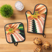 Diminishing Daylily 鍋つかみ&鍋敷きセット (トップダウン)