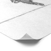 "Dimitri"フェレットスケッチポスター ポスター (角)