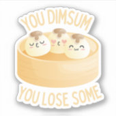 Dimmsumいくつかのステッカーを失おもしろいう – Dim Sum シール (正面)