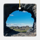 Dimmuborgir, Myvatn areaの溶岩窓 – アイスランド セラミックオーナメント (裏面)