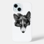 dimshade corgi face Case-Mate iPhoneケース (裏面)