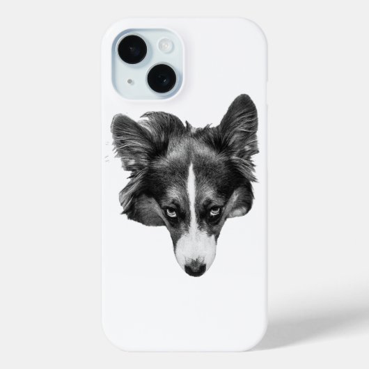 dimshade corgi face Case-Mate iPhoneケース (裏面)