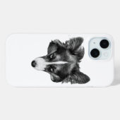 dimshade corgi face Case-Mate iPhoneケース (裏面 (横))