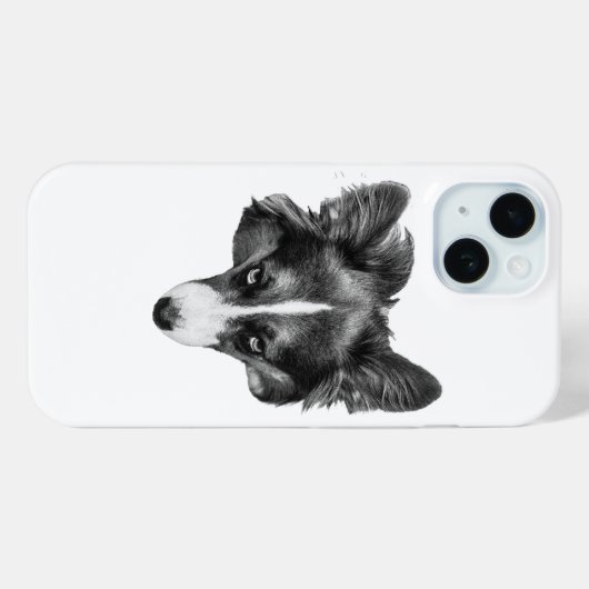 dimshade corgi face Case-Mate iPhoneケース (裏面 (横))