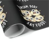 Dimsum体Say Food おもしろい Dimsum Pun Dark BG ラッピングペーパー (ロールコーナー)