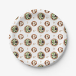 Dimsum水の色パターン ペーパープレート