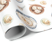 Dimsum水の色パターン ラッピングペーパー (ロールコーナー)