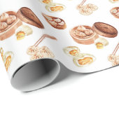 Dimsum水の色パターン ラッピングペーパー (ロールコーナー)