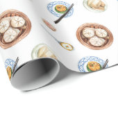 Dimsum水の色パターン ラッピングペーパー (ロールコーナー)