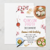 Dimsum birthday party invitation 招待状 (正面/裏面)